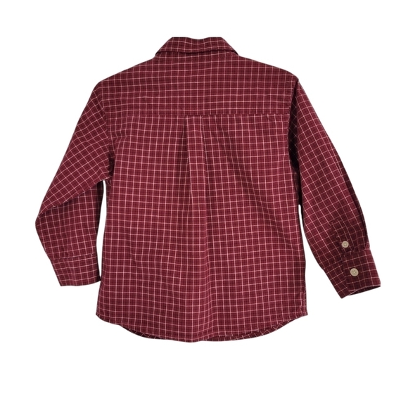 Gymboree Boys Red Plaid Long-Sleeve Button Shirt 2T - Picture 3 of 5
